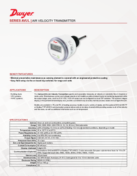 Thumbnail of document Data Sheet - AVUL Air Velocity Transmitter